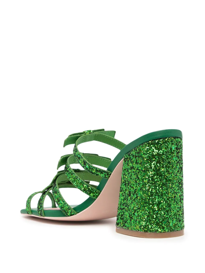 Shop Macgraw Dorothy Glitter-detail Sandals In Green