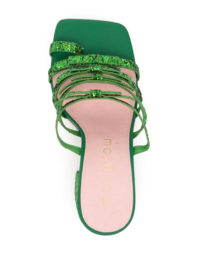 Shop Macgraw Dorothy Glitter-detail Sandals In Green