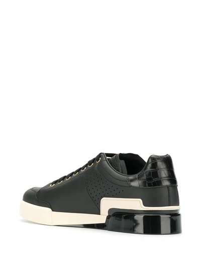 Shop Dolce & Gabbana Portofino Low-top Sneakers In Black