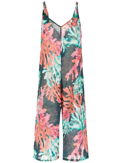 Shop Brigitte Cropped Jumpsuit In Multicolour