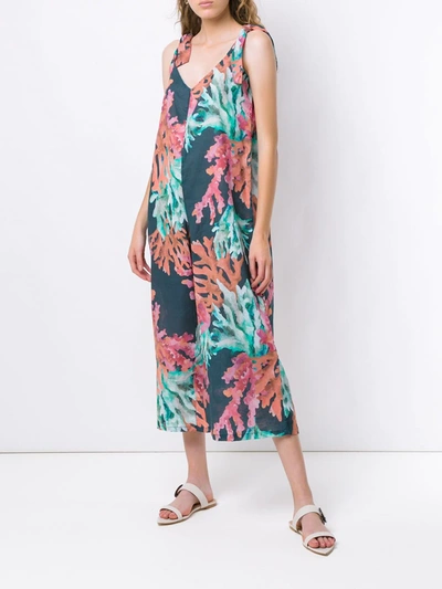 Shop Brigitte Cropped Jumpsuit In Multicolour