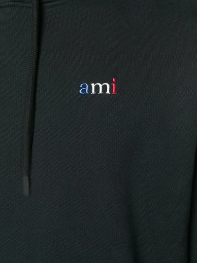 Shop Ami Alexandre Mattiussi Hoodie With Ami Embroidery In Black