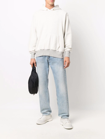 Shop Les Tien Hooded Long-sleeve Sweatshirt In Grey