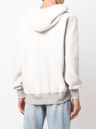 Shop Les Tien Hooded Long-sleeve Sweatshirt In Grey