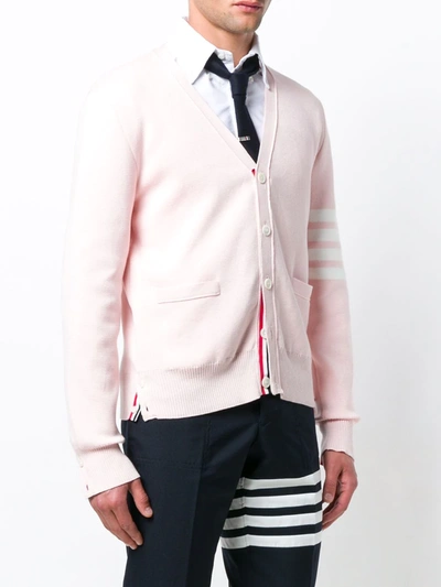 Shop Thom Browne 4-bar Milano Stitch Cardigan In Pink