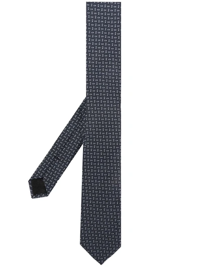 Shop Dolce & Gabbana Geometric Pattern Necktie In Black