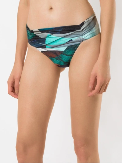 Shop Lygia & Nanny Jasper Printed Bikini Bottom In Blue