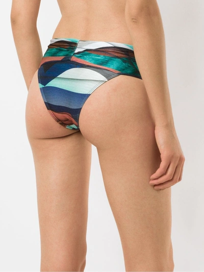 Shop Lygia & Nanny Jasper Printed Bikini Bottom In Blue