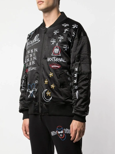 Shop Haculla Nocturnal Bomber Jacket In Black