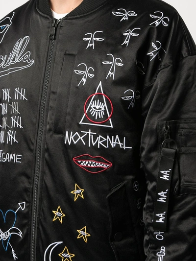 Shop Haculla Nocturnal Bomber Jacket In Black