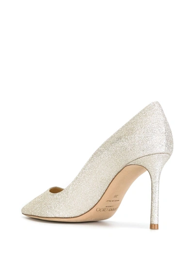Jimmy Choo 85mm Romy Pumps In Metallic