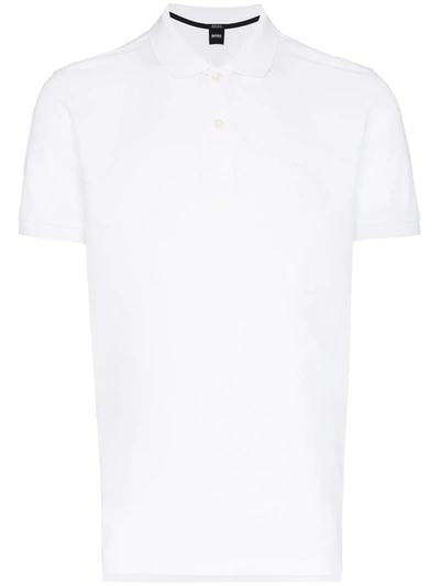 Shop Hugo Boss Pallas Polo Shirt In White