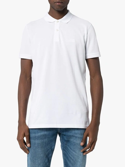 Shop Hugo Boss Pallas Polo Shirt In White