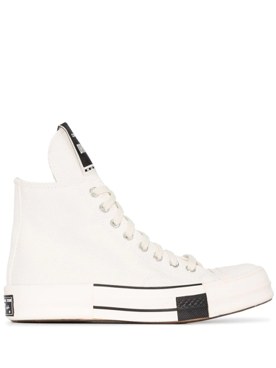 Shop Rick Owens X  Drkshdw High-top Sneakers In White