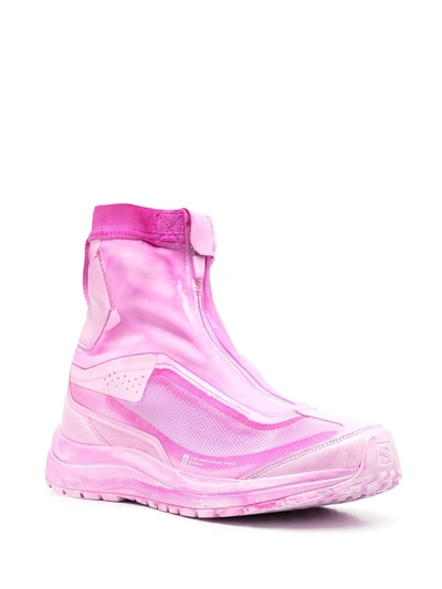 Shop 11 By Boris Bidjan Saberi Salomon Bamba 2 High Gtx Sneakers In Pink