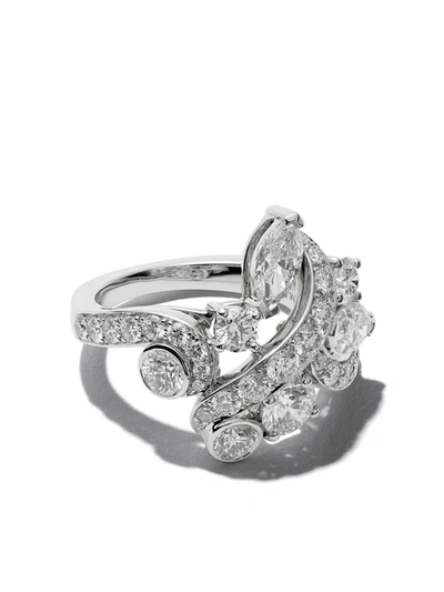 Shop De Beers 18kt White Gold Adonis Rose Cluster Diamond Ring