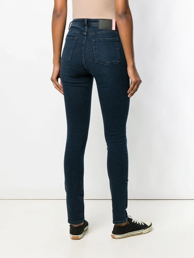 Shop Acne Studios Peg High Waist Jeans In Blue