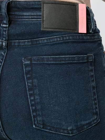 Shop Acne Studios Peg High Waist Jeans In Blue