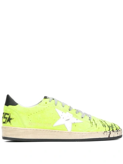 Shop Golden Goose Ball Star Sneakers In Yellow