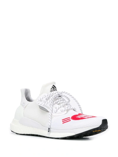 Adidas Originals Adidas By Pharrell Williams X Human Made White Solar Hu Love Sneakers In White