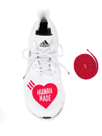 Adidas Originals Adidas By Pharrell Williams X Human Made White Solar Hu Love Sneakers In White