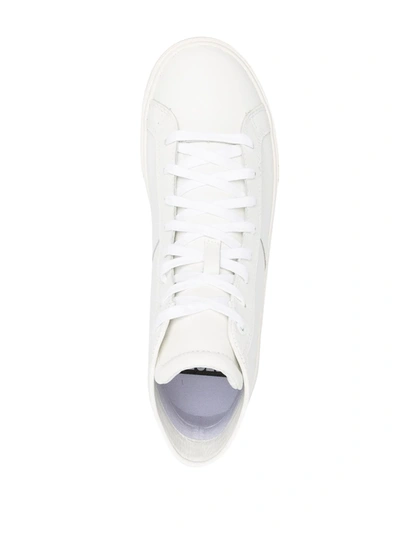 Shop Diesel High-top Leather Sneakers In White