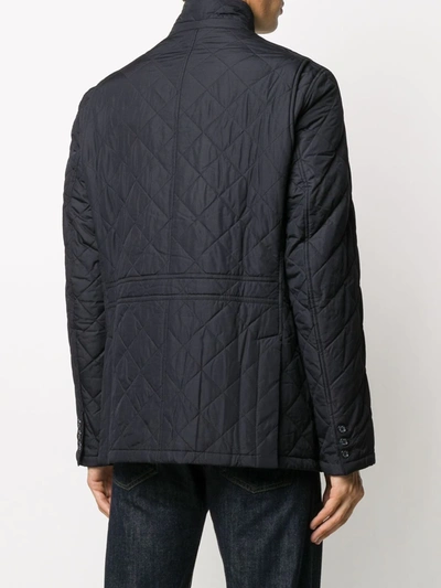 Shop Barbour Lutz Quilted Jacket In Blue