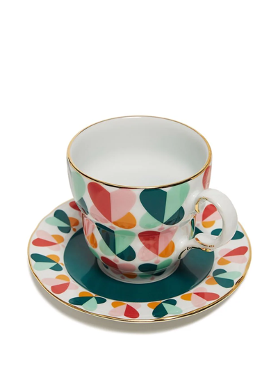 La Doublej Big Mama Cup And Saucer Set In Green