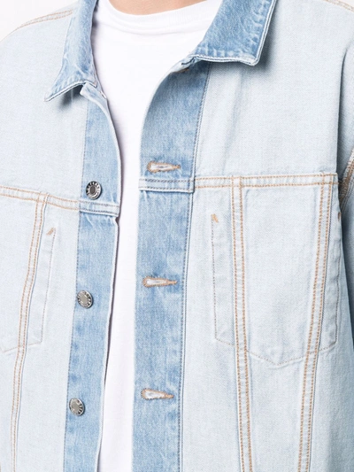 Shop Helmut Lang Reversible Denim Trucker Jacket In Blue