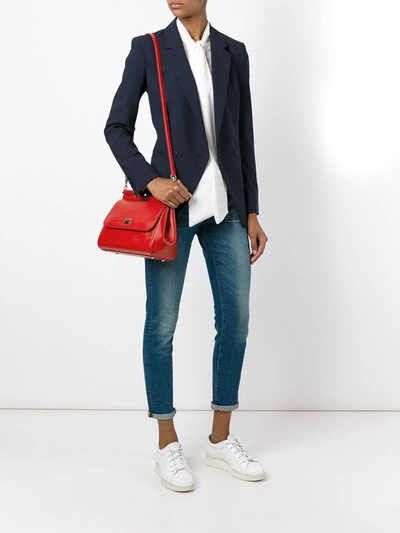 Dolce & Gabbana Sicily Shoulder Bag In Red