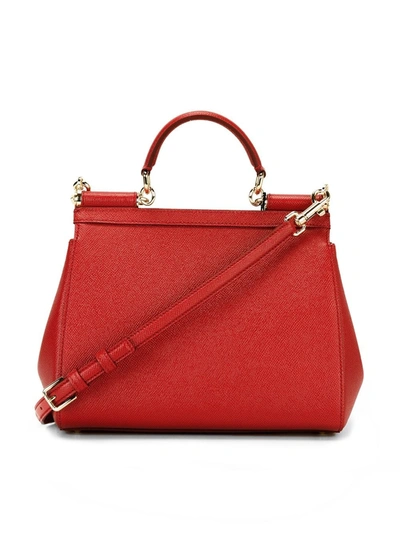 Dolce & Gabbana Sicily Shoulder Bag In Red