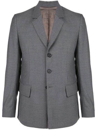 Shop Delada Single-breasted Blazer In Grey