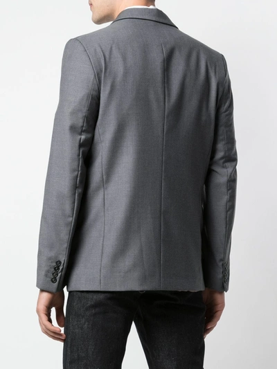 Shop Delada Single-breasted Blazer In Grey