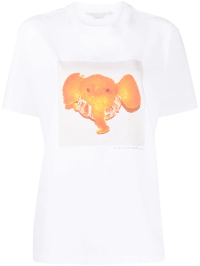 Shop Stella Mccartney Elephant-print T-shirt In White