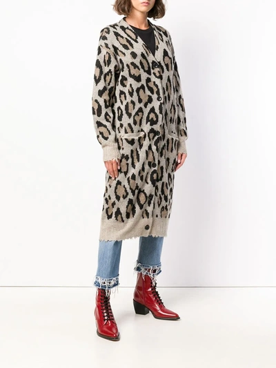 cashmere long leopard cardigan