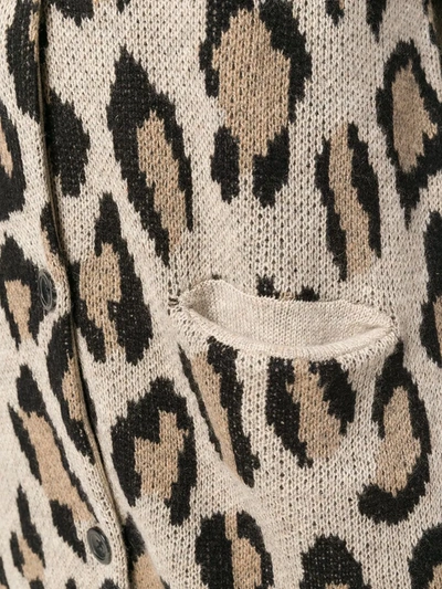cashmere long leopard cardigan