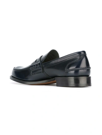 Shop Gucci Classic Loafers In Blue