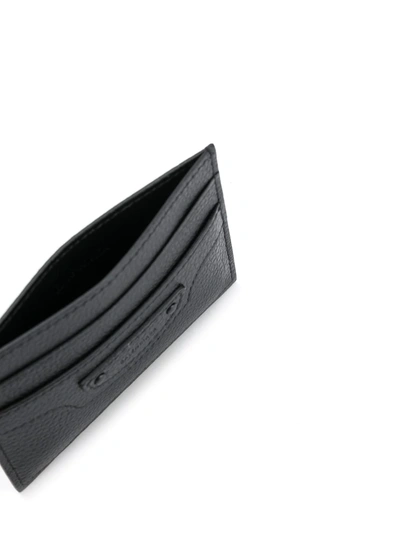 Shop Balenciaga Neo Classic Grained Leather Cardholder In Black