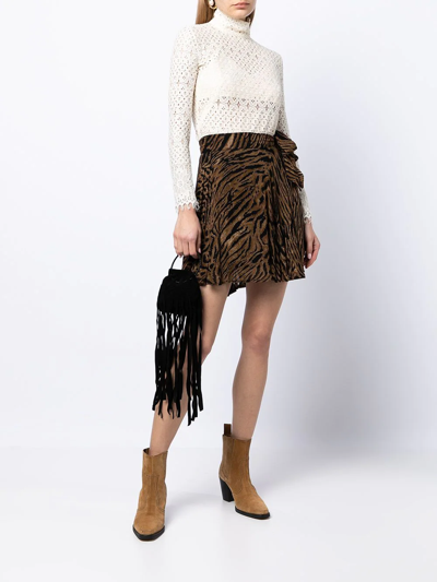 Pre-owned Bottega Veneta Intrecciato Fringed Mini Bag In Black