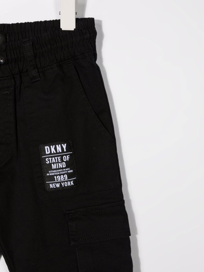 Shop Dkny Drawstring-waist Trousers In Black
