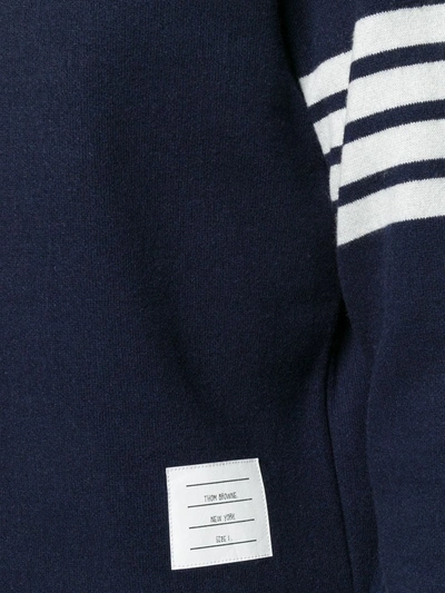 Shop Thom Browne 4-bar Cashmere Shell Sweatshirt In Blue