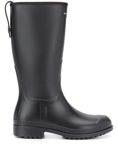 Shop Mackintosh Abington Short Wellington Boots In Black