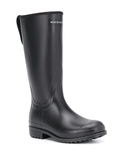 Shop Mackintosh Abington Short Wellington Boots In Black