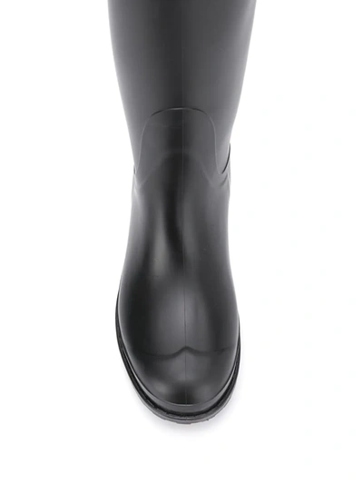 Shop Mackintosh Abington Short Wellington Boots In Black