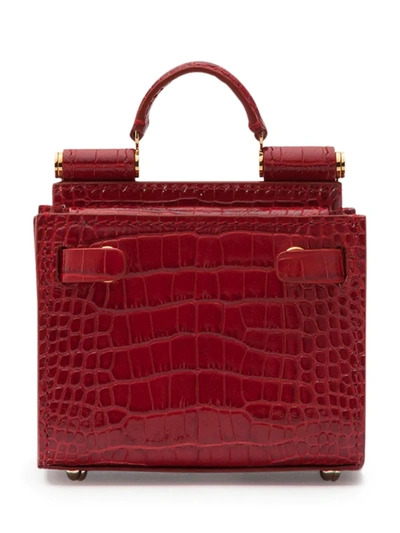 Dolce & Gabbana Micro Sicily 62 Tote In Red