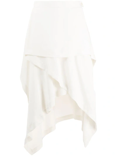 Shop Jw Anderson Handkerchief Asymmetric Skirt In White