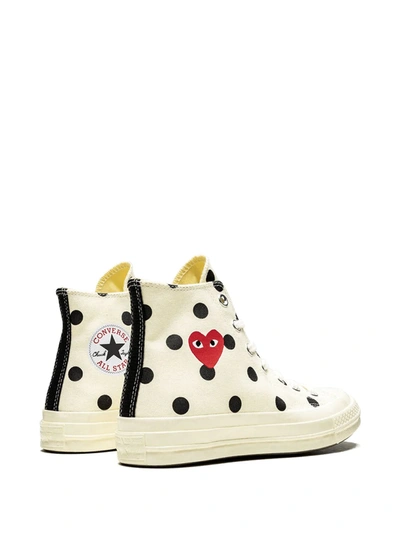 CONVERSE CHUCK 70 HI "POLKA DOT WHITE" SNEAKERS 