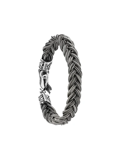 Shop Emanuele Bicocchi Woven Chain Bracelet In Metallic