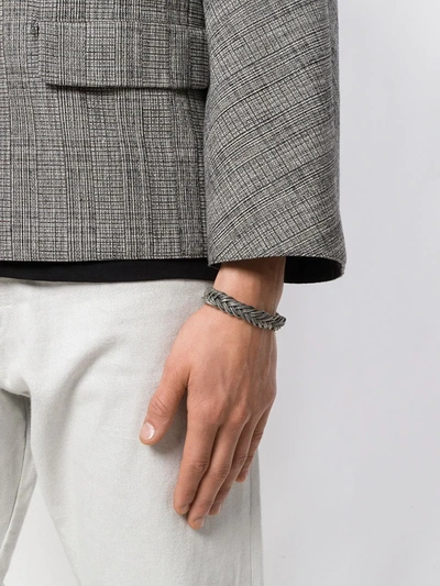 Shop Emanuele Bicocchi Woven Chain Bracelet In Metallic