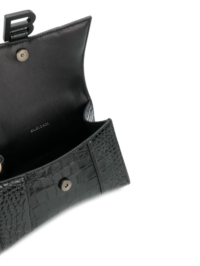 Shop Balenciaga Hourglass Xs Top-handle Bag In Black
